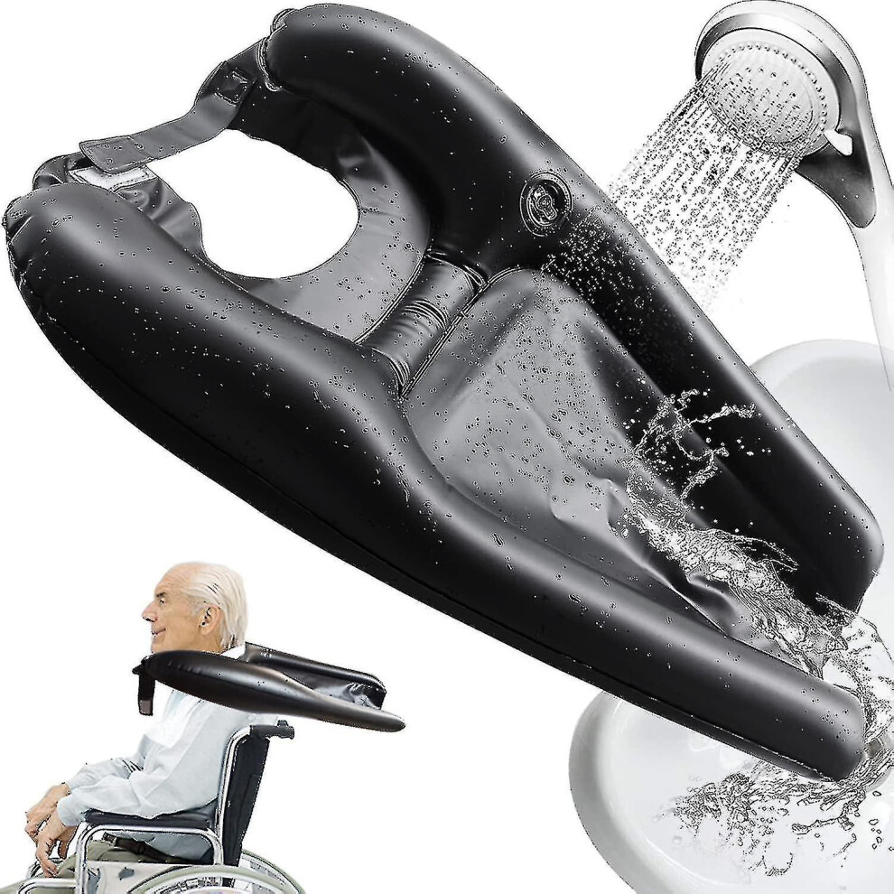 Inflatable Shampoo Sink with Long-Lasting Inflation, Watertight 0.25mm PVC Design for Bedridden or Wheelchair Users