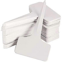 Etiquetas para plantas de PVC duraderas, 6x10 cm, impermeables, con forma de T, para marcar plántulas, hierbas y verduras.