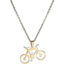 Prívesok na bicykel, inšpiratívny symbol životnej cesty, retiazka z chirurgickej nehrdzavejúcej ocele odolná voči vyblednutiu, 45 cm