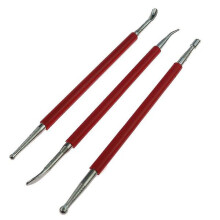 Leather Carving Pen Set, 3 Stainless Steel Tools for Sculpting and Detail Work on Leather Projects
