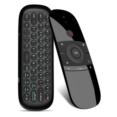 4-in-1 Air Mouse Keyboard Remote compatible with Android TV Box PC, IR Learning Function with Ergonomic Design for Wireless Presentation