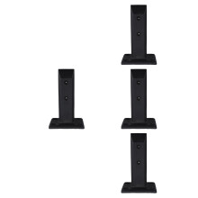4Pcs Heavy Duty Stainless Steel Glass Clips for Stair Railing Black