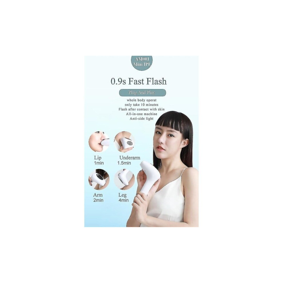 IPL Hair Removal Device for Face and Body, 900000 Pulses Painless Epilator with Skin Sensor 8 Adjustable Levels