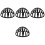 4Pcs Sleek Black PP Wall Hat Holder Cap Display Stand for Trade Shows 3