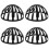 4Pcs Sleek Black PP Wall Hat Holder Cap Display Stand for Trade Shows 5