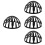 4Pcs Sleek Black PP Wall Hat Holder Cap Display Stand for Trade Shows 6
