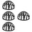 4Pcs Sleek Black PP Wall Hat Holder Cap Display Stand for Trade Shows 7