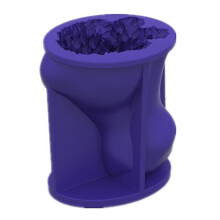 Silikonform „Lila Hund“, 9 x 7 x 11 cm, robuste und flexible Kerzenform, Seifen- und Harzform zum einfachen Entformen