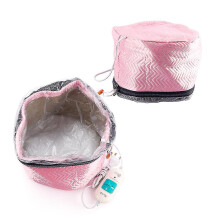 Electric Heating Steam Hair Cap, 3-Speed Adjustable up to 75C, Imitation Silk Fabric for Deep Conditioning, 1.5 Metre Cord, 60W (wkm-001/002/003)