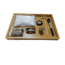 Zen Sand Table Set, Wooden Base with Press-Type Fine Sand for Mindfulness Practice and Relaxation