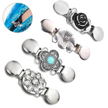Broche en alliage, résistante et inaltérable, 4 motifs floraux vintage, épingle à pull, robe, foulard pour décorer un col