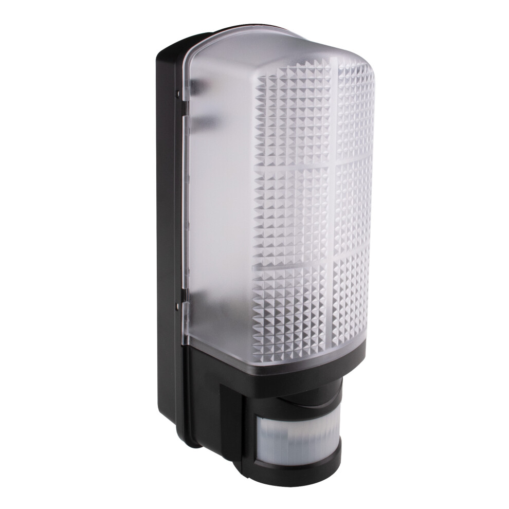 Bright Source E27 Security Bulkhead - Pir Sensor - Black