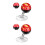 2Pcs High Precision Red Dashboard Compass for Cars with Suction Cup 10