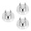 3Pièces Support Mural Douche Ventouse Forte Adhérence Argent 4
