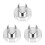 3Pièces Support Mural Douche Ventouse Forte Adhérence Argent 7