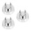 3Pièces Support Mural Douche Ventouse Forte Adhérence Argent 8