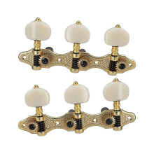 Clavijeros para guitarra con engranaje de precisión 1:18, construcción metálica, elegante artesanía para una afinación estable, color dorado.