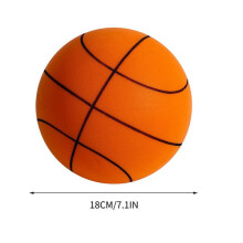 Pallone da basket silenzioso in schiuma da 18 cm, pallone da interno silenzioso per bambini, sicuro per mobili e tappeti.