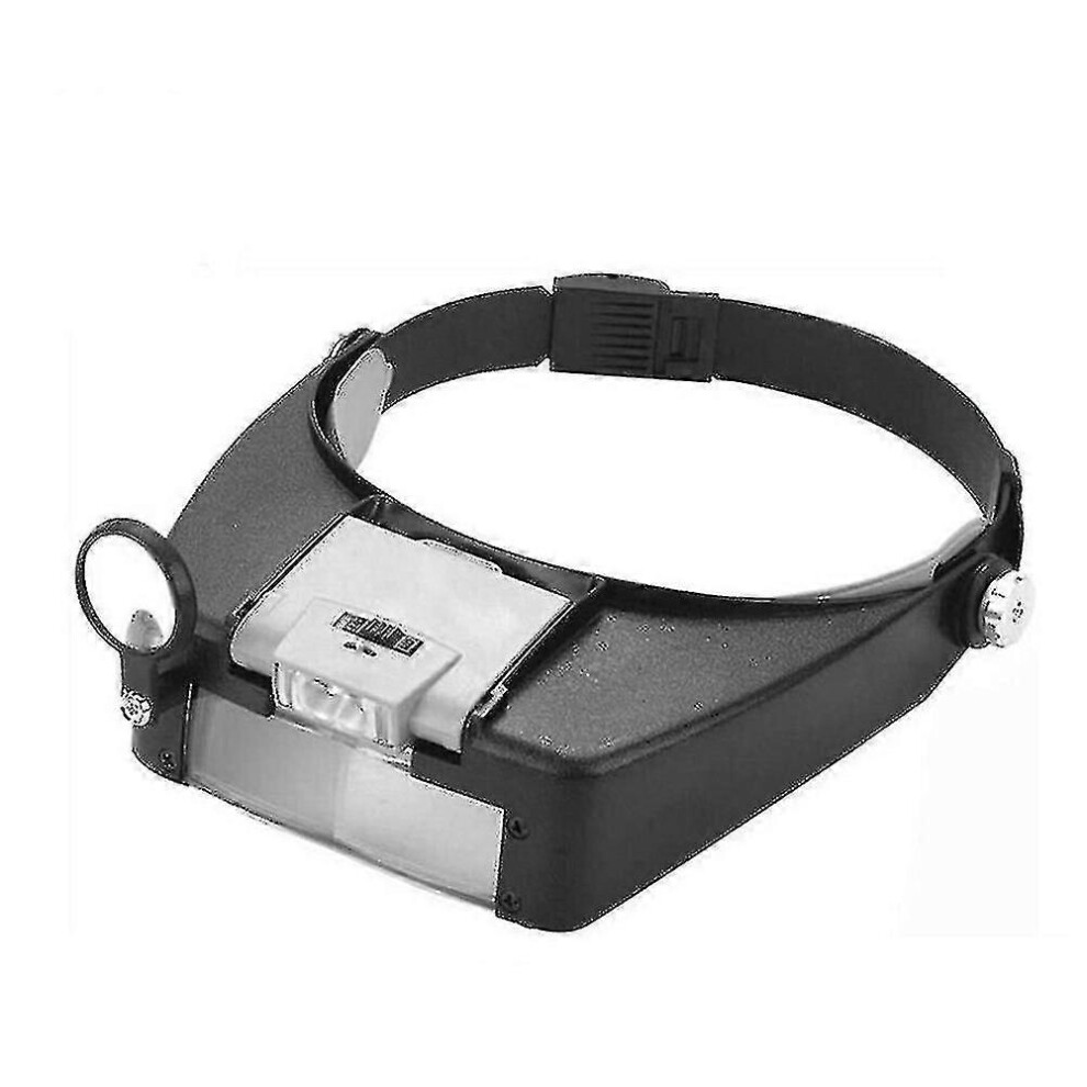 Head-Mounted Magnifying Glass, LED Illuminated Adjustable Headband, 8.3x Magnification with 3 Lenses for Watch Repair Electronics, Grey