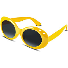 Ovale Sonnenbrille mit UV400-Linsenschutz, Retro-Design mit Kunstharzrahmen