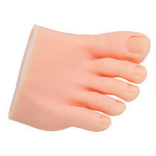 Modello di piede in silicone falso, colore chiaro, per pratiche di nail art e tatuaggi