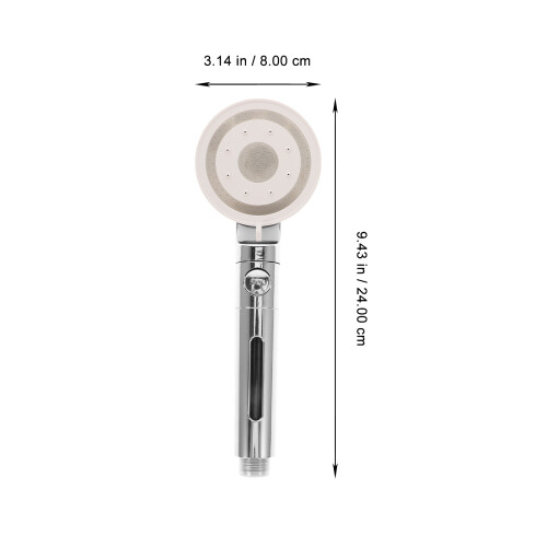 1Pc Sturdy ABS Shower Head Silver Handheld Bathroom Shower Nozzle 1