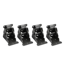 Folding Table Leg Brackets 4-Piece Set with Spring-Activated Lock, 500 lbs Capacity per Pair for Stable Foldable Furniture Projects