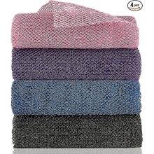 Exfoliating Body Scrub Net with Extra Coarse Texture, Durable Nylon Mesh for Dead Skin Removal, Quick-Dry Reusable
