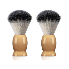 Pincel de Barbear com Cabo de Madeira Sólido para Homens, Cerdas Densas para Espuma Rica e Barbear Confortável, Comprimento de 4 Polegadas