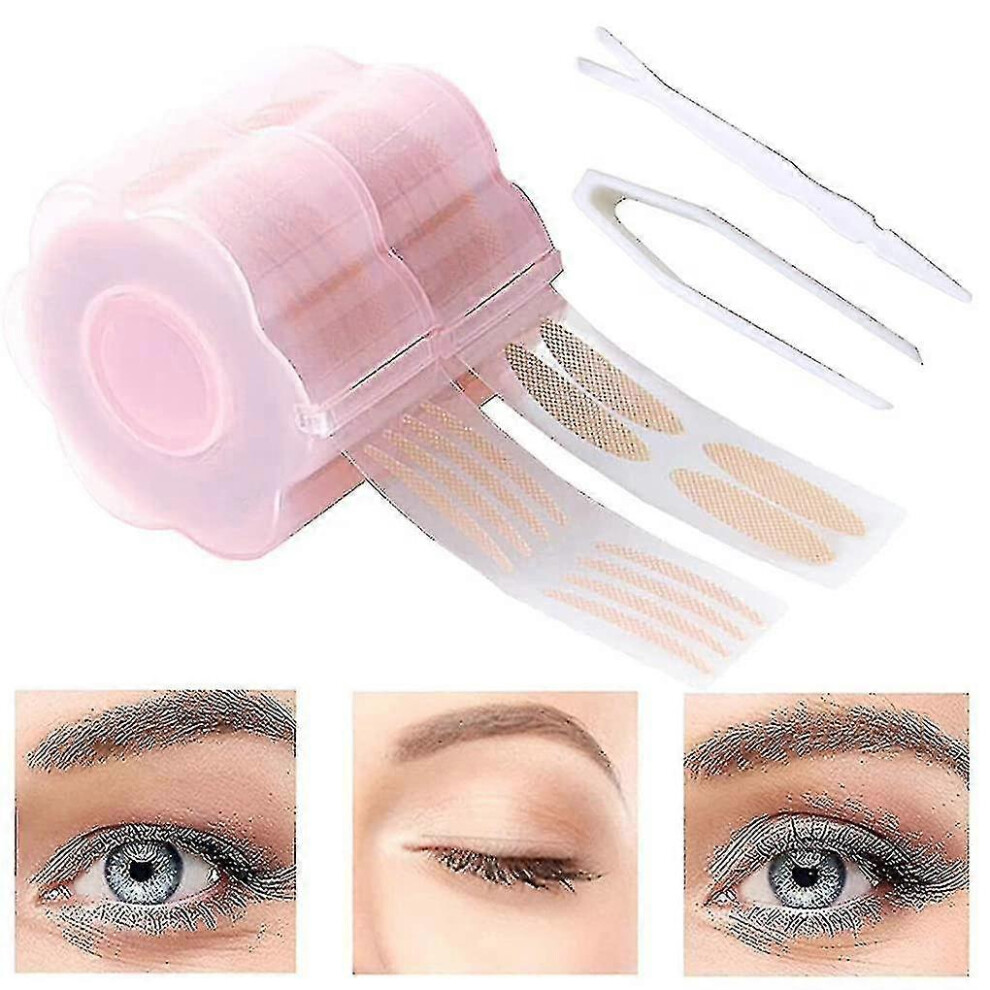 Natural Invisible Eyelid Stickers, 1200 Pieces Waterproof Durable, Skin-Tone Adhesive Fibre for Single Droopy Eyelids