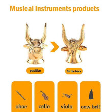 Soporte de pared para guitarra con acolchado suave de TPR para instrumentos de cuerda - Soporte de pared Bull Head Gold para una fácil instalación