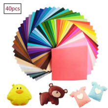 Viltvellen voor knutselprojecten 10x15 cm, 40 stuks, polyester non-woven stof voor naaien en doe-het-zelfprojecten