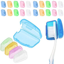 Toothbrush Head Protector Case, 20 Pieces Durable Polypropylene Cover for Travel Home, 5 Colour Set for Hygiene and Organisation