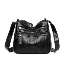 Dames crossbodytas voor dagelijks gebruik, ruime messengerbag van PU-leer met meerdere vakken voor al je dagelijkse benodigdheden.