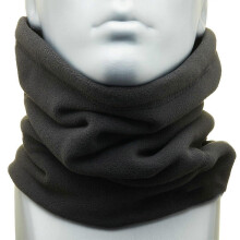 Thermische nekwarmer voor heren, gevoerd met fleece, ademend bovenwerk en verstelbaar elastisch koord.