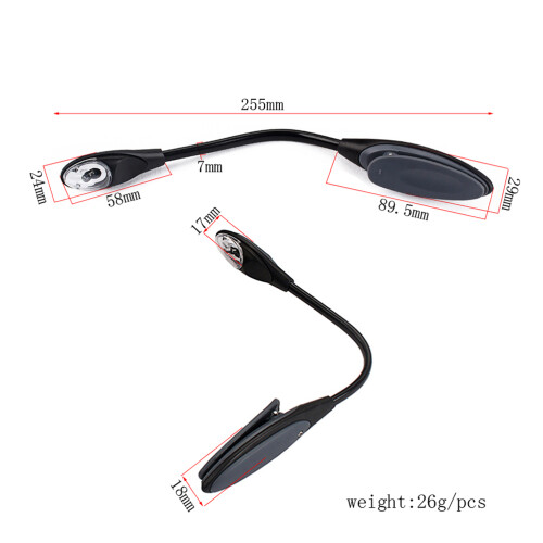 Lampe LED Grise Ajustable Pour Lecture Et Activités Extérieures 1