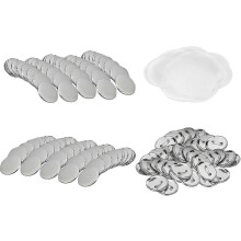 DIY badge button kit met SPTE blikken omhulsels en mylar hoesjes, 300 stuks 32 mm roestvrij