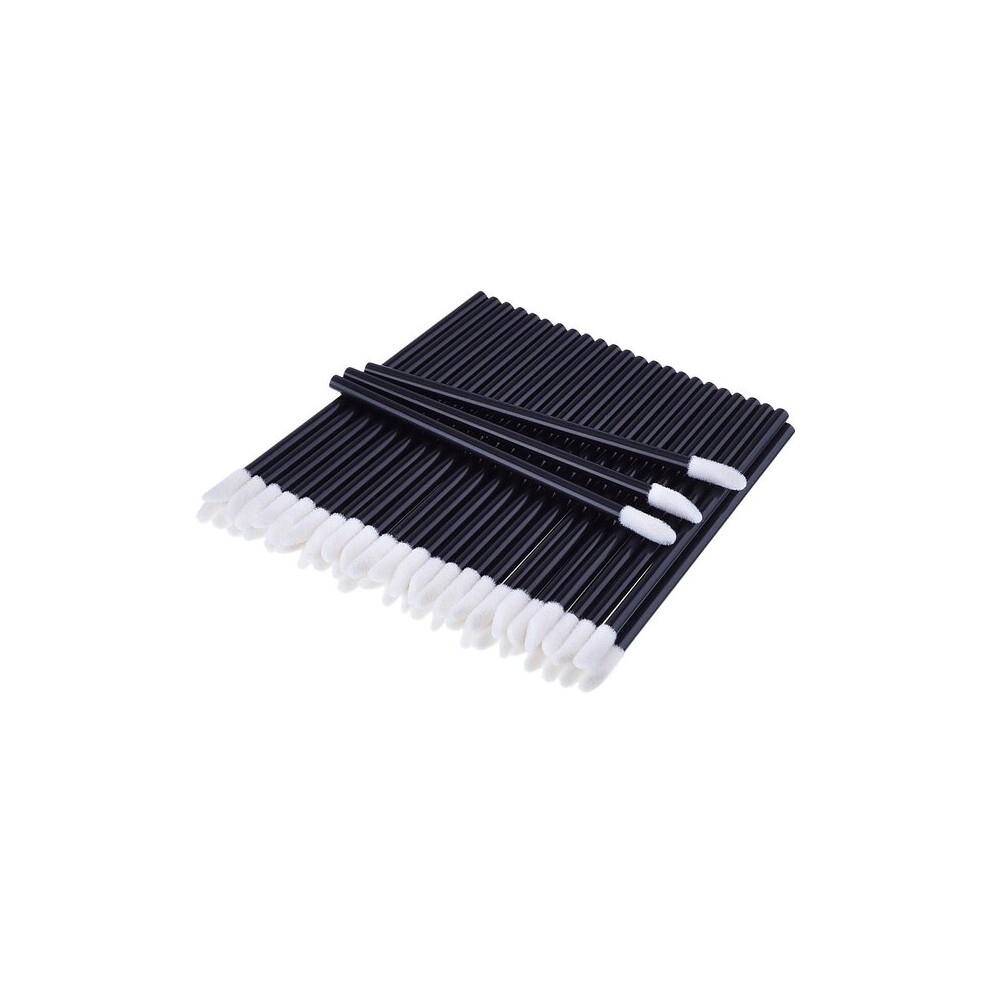 Disposable Lip Brush 100 Pcs with Storage Case, Soft Synthetic Bristles for Hygienic and Precise Lipstick Application