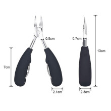 Stainless Steel Toenail Clippers with Double Spring Non-Slip Handle for Hard Ingrown Nails