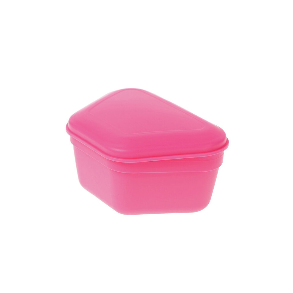 Denture Box with Ventilation Holes, Transparent PP Plastic Storage Case for Dentures, Secure Bathroom Holder, 11x8x6.2cm