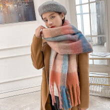 Sciarpa da donna morbida, delicata sulla pelle, oversize, effetto cashmere, scialle/coperta da indossare