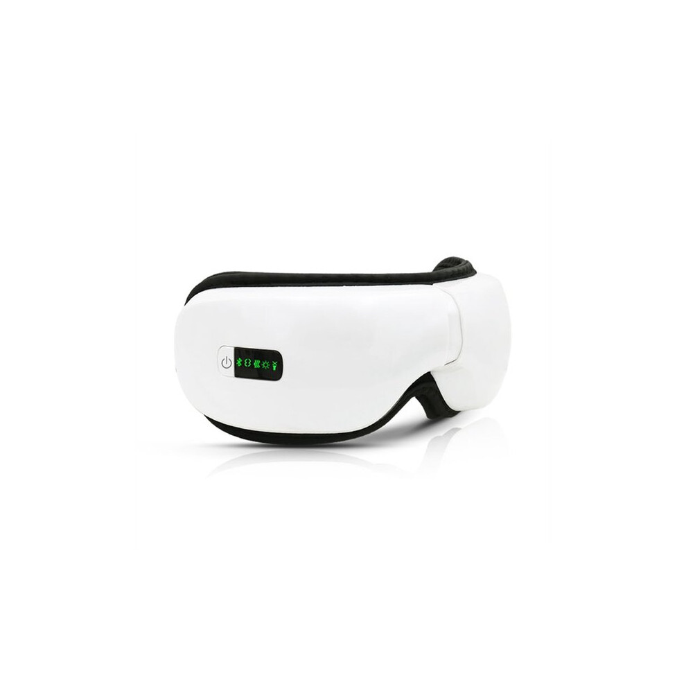 Wireless Eye Massager for Pressure Relief and Relaxation, Hot Compress, Vibration, Built-in Music, White Eye Care Device