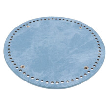 Durable Round Bag Base Insert, 19cm Denim Pad with 4 Protective Nails to Prevent Bottom Wear for DIY Tote and Pet Bags