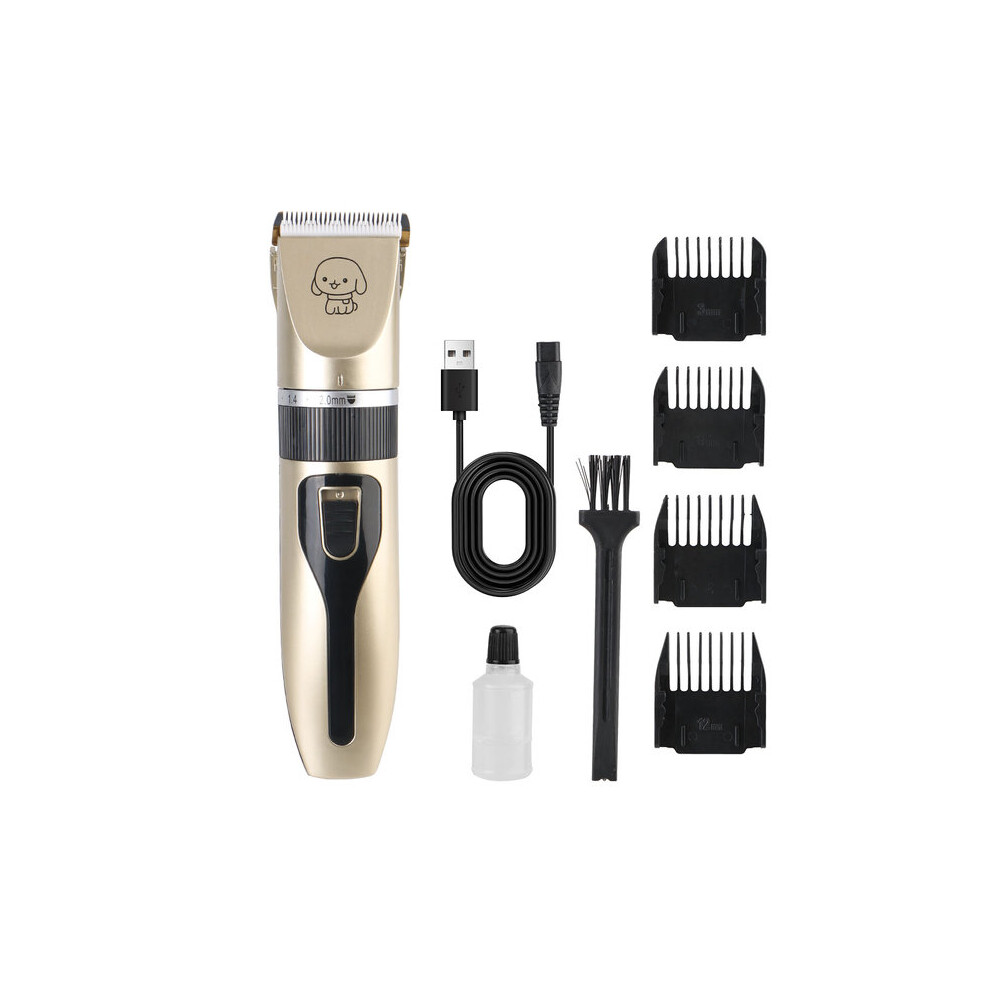 Low Noise Pet Grooming Clipper with Ceramic Blades 600mAh Battery for Trimming Dog Cat Rabbit Hair