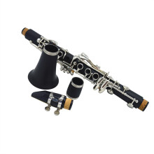 E Flat Bakelite Clarinet with Smooth Nickel 17 Keys, Lightweight Student Design for Beginners
