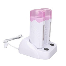 Waxverwarmer met dubbele, onafhankelijke temperatuurregeling, 2x100ml capaciteit, houdt de temperatuur constant voor efficiënte ontharing.