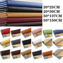 Reparatiesticker voor leer, zelfklevend PVC voor banken en stoelen, 137 cm breed, in zwart, wit en beige.