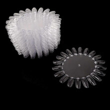 Kunstnagels van kunststof, 20-delige set met 20 kleurcontrasttips voor nail art (13,2 x 11,2 cm)