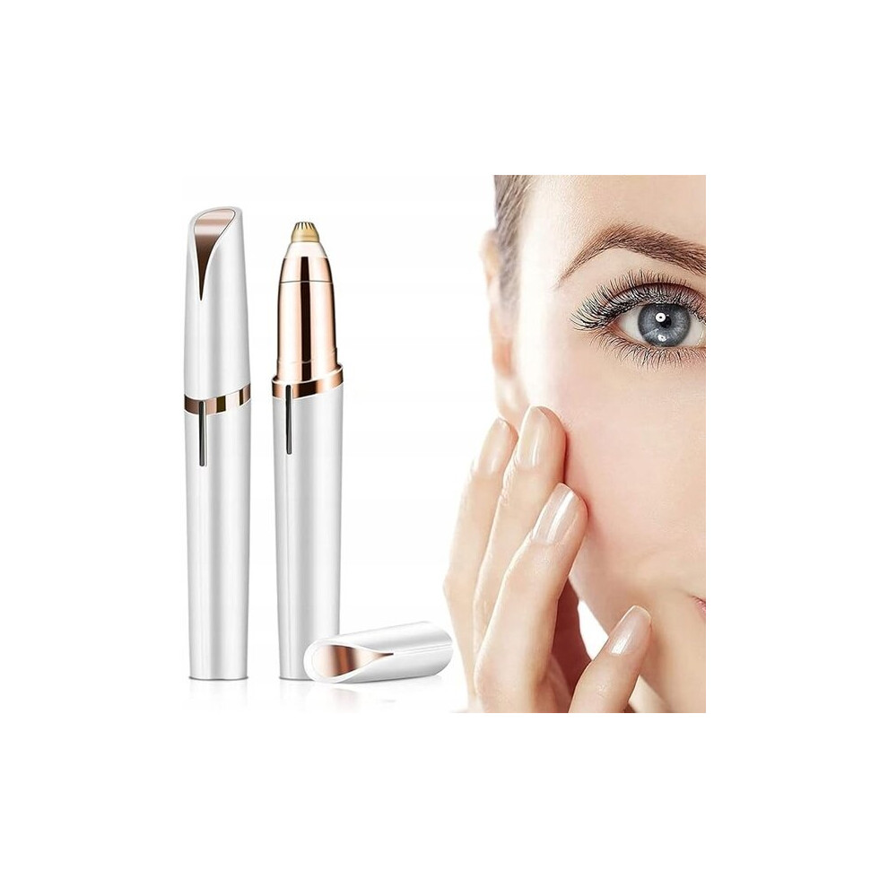 Facial Epilator for Eyebrows, Stainless Steel Blades Rounded Heads for Safe Hair Removal on All Skin Types