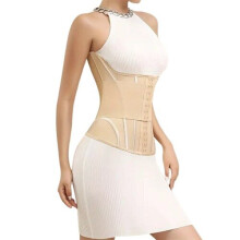 Breathable Waist Shaper for Women Brown Thermal Girdle, Posture Correction Sweat Enhancement, Adjustable Fit for Daily Use